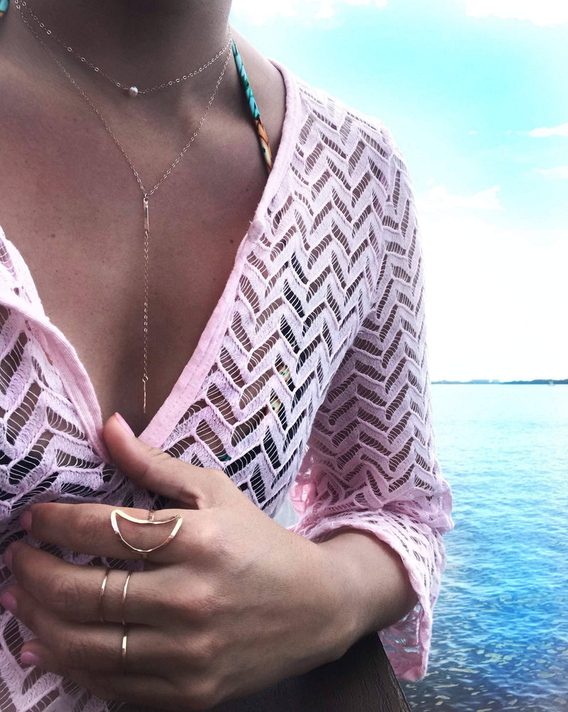 long y necklace gold