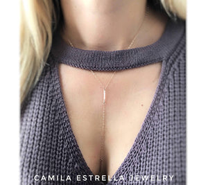 long y necklace gold wedding