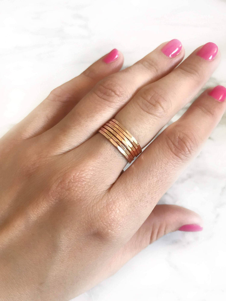 Minimalist Stacking Rings Set, 