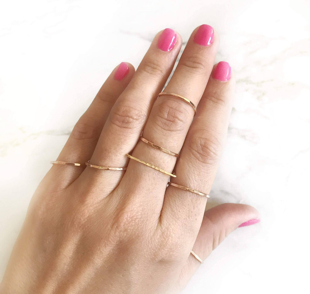 Stack Rings Minimalise Minimal Stack Rings - Set of 6