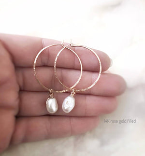 rose gold filled Hoop Earrings