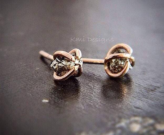 Pyrite Stud Earrings, 