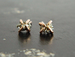 Pyrite Stud Earrings, 