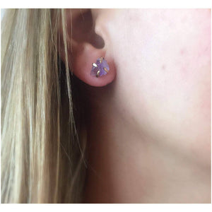 Raw Amethyst Stud Earrings, 
