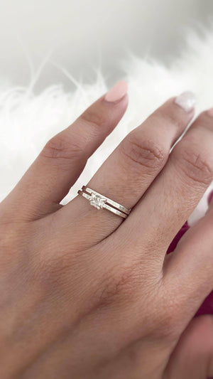 Sterling Silver Engagement Ring