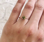 Raw Peridot Ring, 