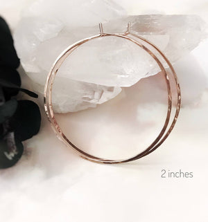 Rose Gold Hoop Earrings for women 