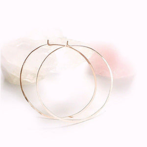 Rose Gold Hoop Earrings, 