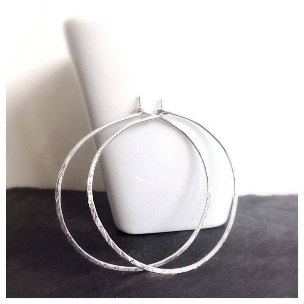 Silver Hoop Earrings, 