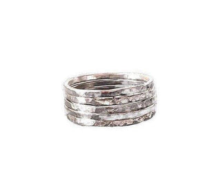 Silver Stacking Ring Sets, 