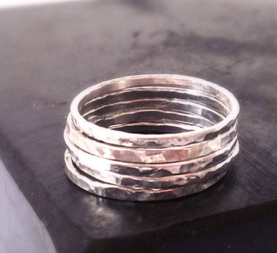 Silver Stacking Ring Sets, 