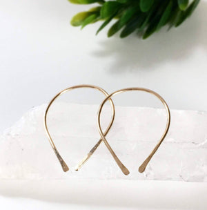 
            
                Load image into Gallery viewer, Large open hoop Earrings gold
            
        