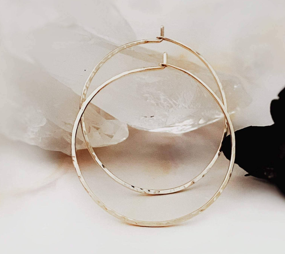 Large Hoop Earrings  14k gold