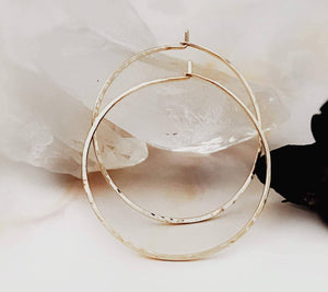 Large Hoop Earrings  14k gold