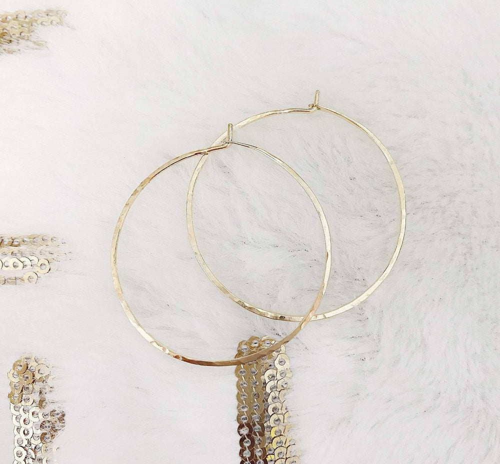 14k solid gold hoops