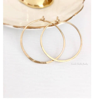 medium Hoop Earrings white gold