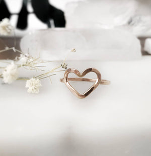 
            
                Load image into Gallery viewer, Solid Gold Cute Heart Ring, 
            
        