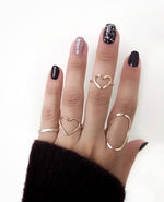 Solid Gold Cute Heart Ring, 