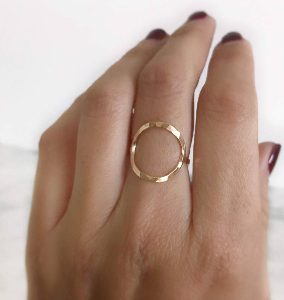 Solid Gold Karma Circle Ring, 