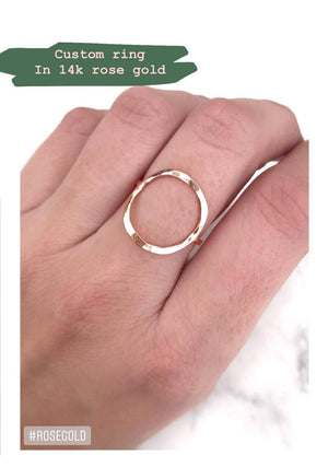 Solid Gold Karma Circle Ring, 