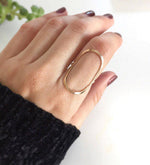 Solid Gold Large Oval Ring, 