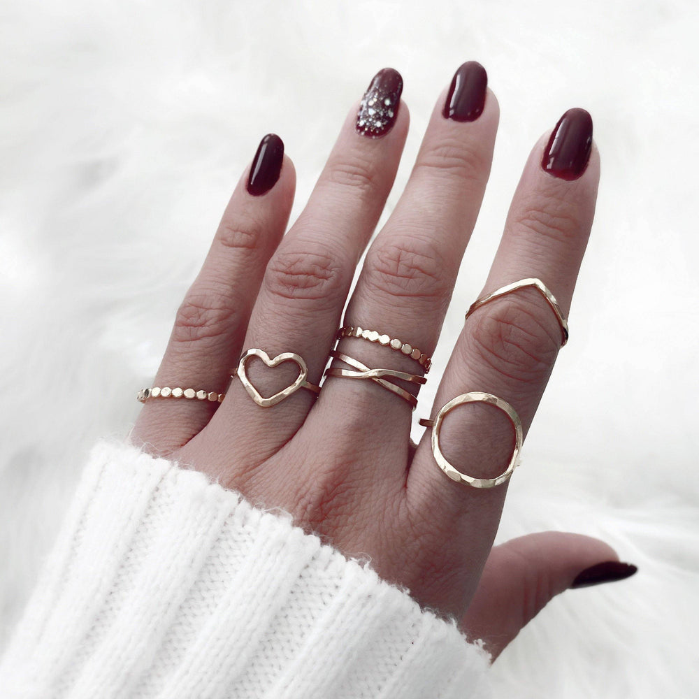 Stackable Chevron Rings