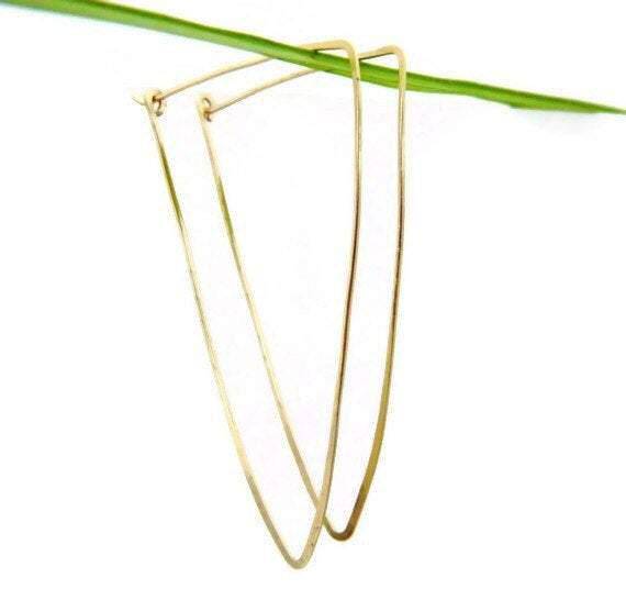 Triangle Hoop Earrings, 