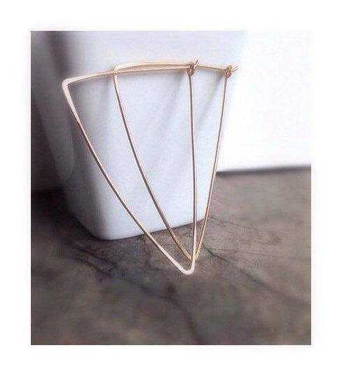 Triangle Hoop Earrings, 