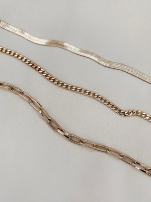 layered chain necklace gold