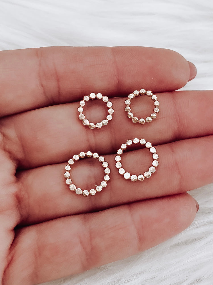 Hammered Dot Studs