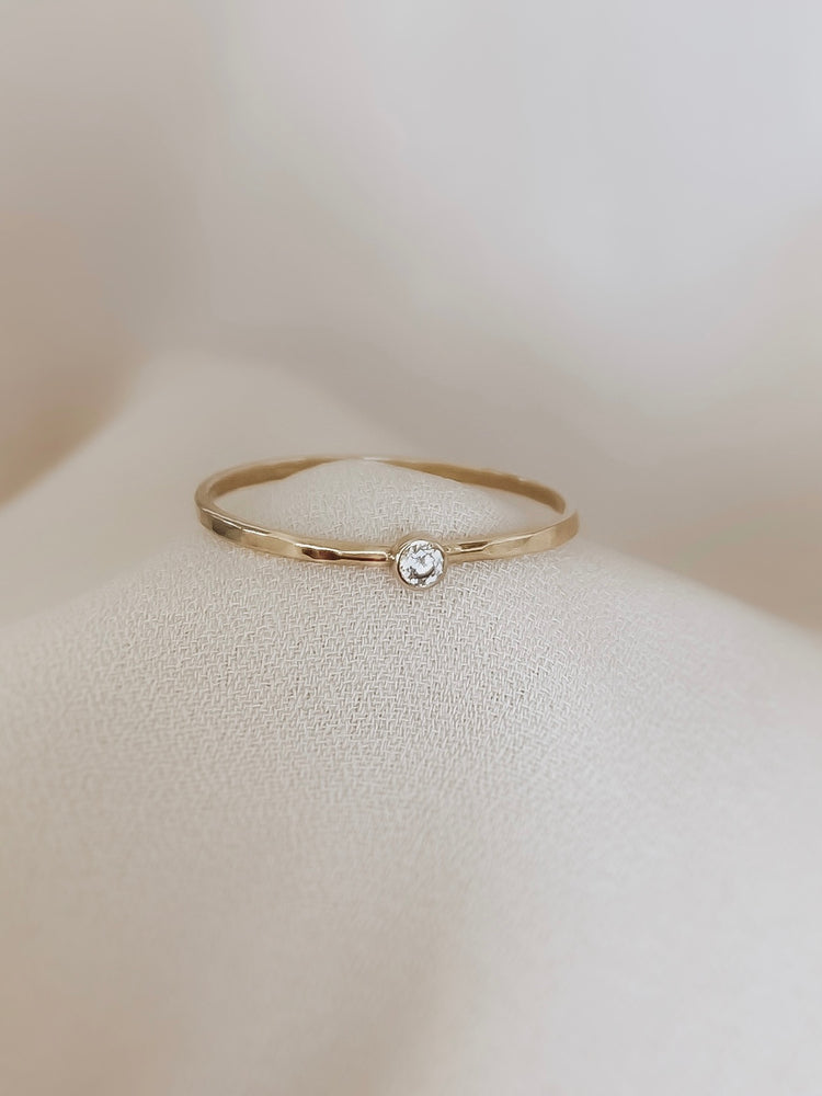 Tiny Solitaire Ring