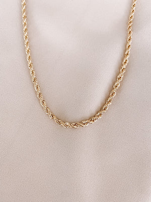 mens rope chain gold
