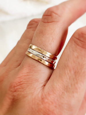 thick band ring 14k gold