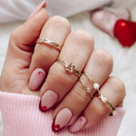 delicate stack rings in gold filled sterling silver and rose gold filled