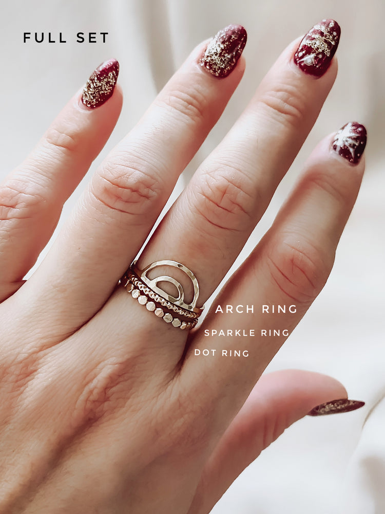 gold stacking rings set