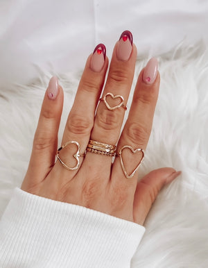 Sideways Heart Ring 14K Gold