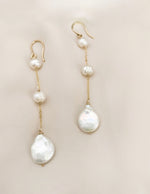 3 Pearl Drop Earrings
