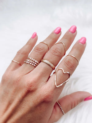 Gold Stacking rings for women