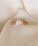 Rainbow Moonstone Ring