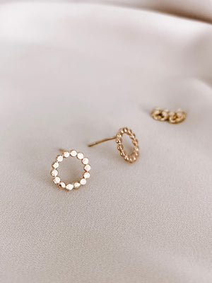 Hammered Dot Studs