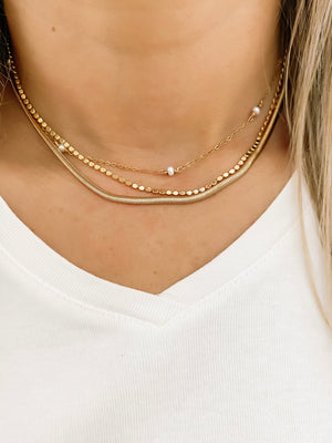 herringbone gold chain 14k