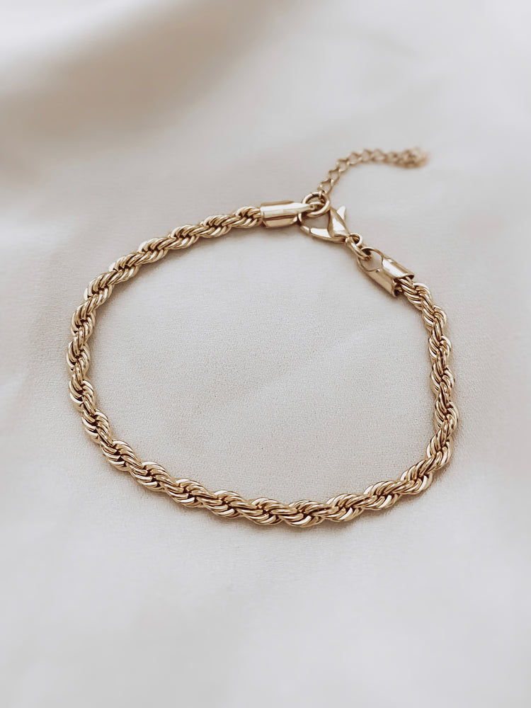 gold rope bracelet for women