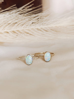 Raw opal ring