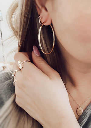 gold chunky hoop earrings for women