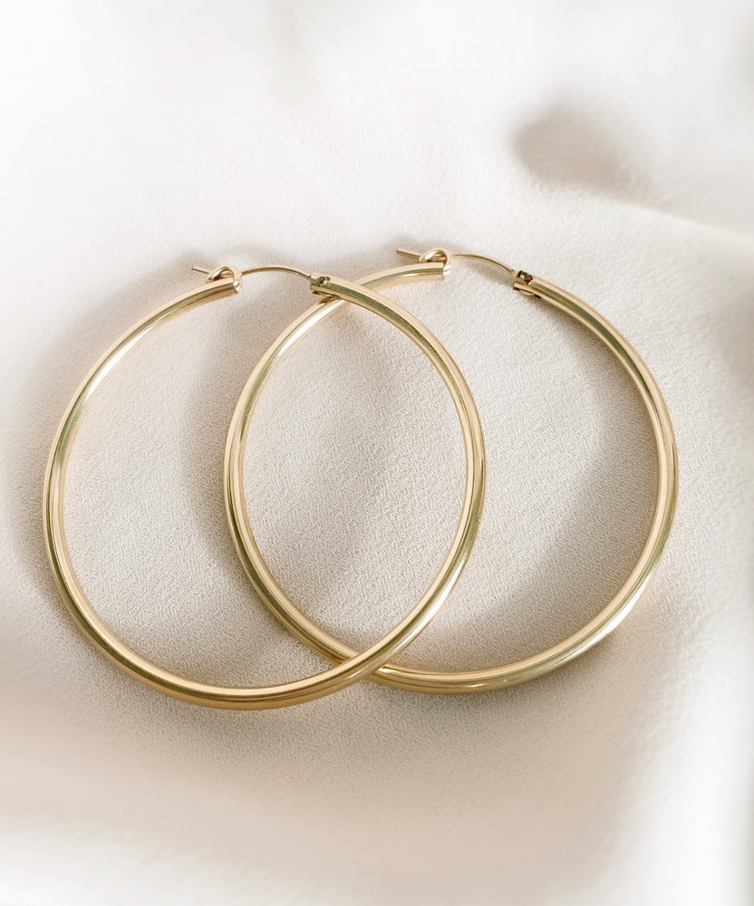 large chunky hoops gold