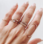 stacked rings gold 14k