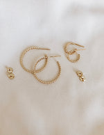 chunky twist hoops gold  