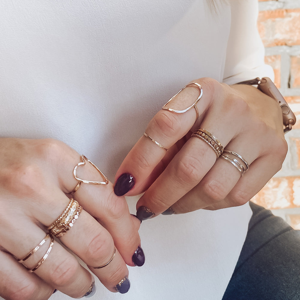 Stack rings for women, summer style