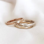 thick wedding band ring 14k gold 