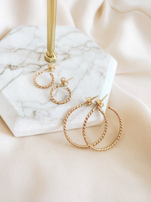 14k gold filled hoops for woman 
